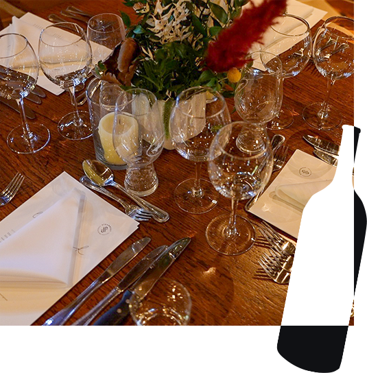 Table setting multiple wine glasses